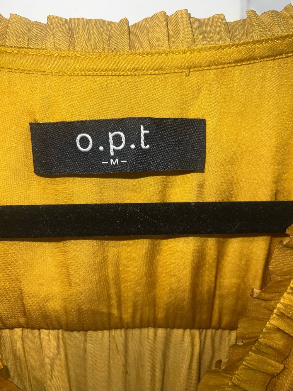 Mustard Yellow Ruffle Mini Dress - Picture 3 of 3